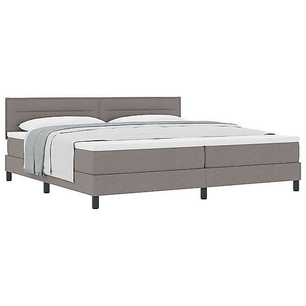 vidaXL Bett Boxspringbett mit Matratze Taupe 200x200 cm Stoff (1-tlg) günstig online kaufen