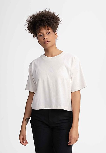 MELA Kurzarmshirt Cropped T-Shirt DESNA Rippbündchen günstig online kaufen