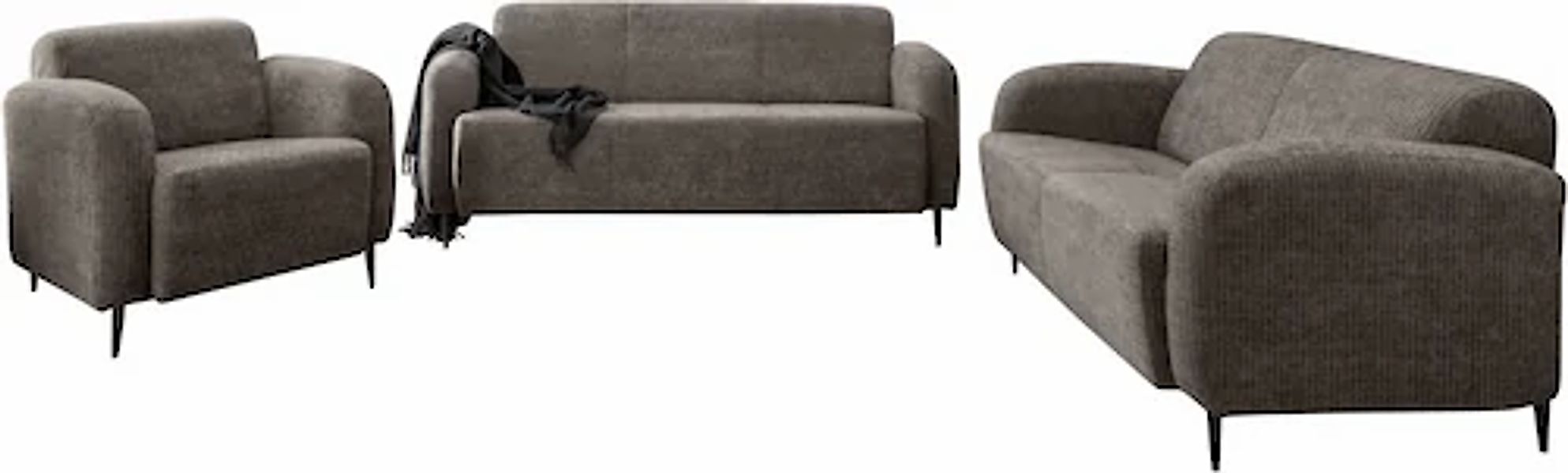 INOSIGN Polstergarnitur »Marone«, (Set, 3 tlg., 3-Sitzer, 2-Sitzer, Sessel) günstig online kaufen