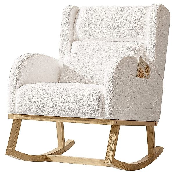 FUROKOY Schaukelstuhl Relaxsessel Schaukelsessel Holzgerüst Gibt günstig online kaufen