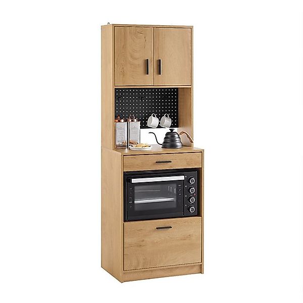 SoBuy Buffet FSB98 Mikrowellenschrank mit Pegboard Hochschrank Sideboard Kü günstig online kaufen