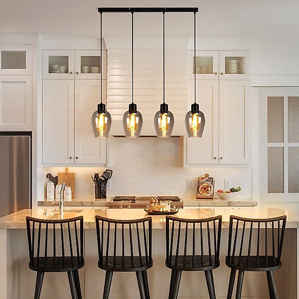 Nettlife Pendelleuchte Vintage Schwarz mit 1/3/4 günstig online kaufen