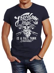 Neverless Print-Shirt Herren T-Shirt Biker Motorrad günstig online kaufen