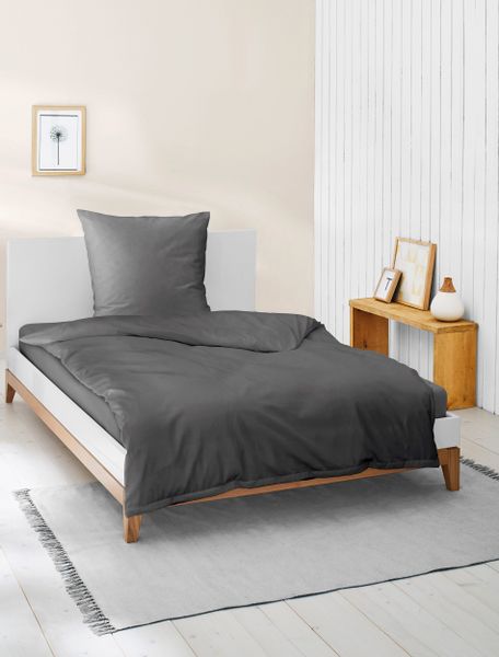 BIERBAUM Bettwäsche "Elegant uni" 2 Stk. tlg. Mako-Satin, 100 % Baumwolle, günstig online kaufen