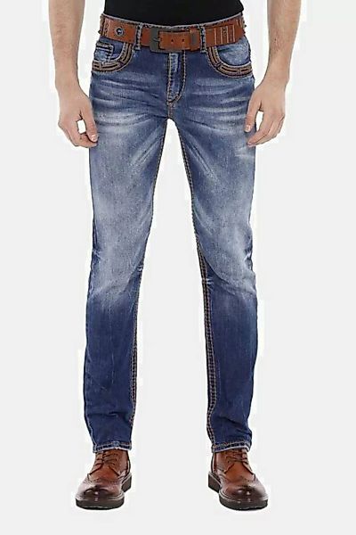 Cipo & Baxx Slim-fit-Jeans "Jeans", mit bestickten Gesäßtaschen, CD-483 günstig online kaufen