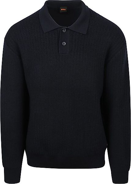 BOSS Longsleeve Poloshirt Kotor Navy - Größe M günstig online kaufen