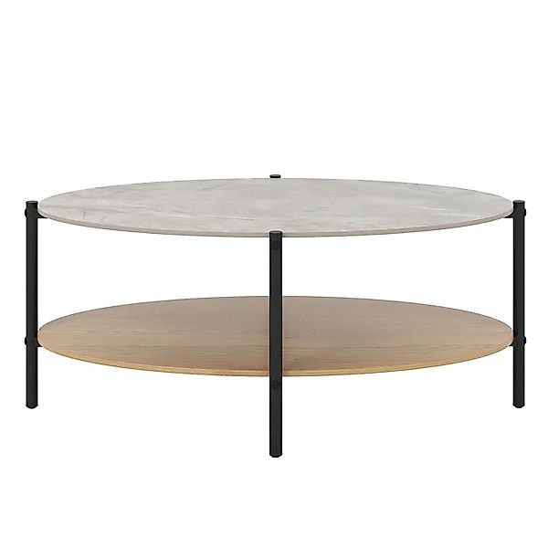 Costway Couchtisch Beistelltisch Marmor mit Metallrahmen Sofatisch günstig online kaufen