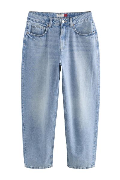 Next Weite Jeans Sanduhr-Jeans mit Barrel-Leg günstig online kaufen