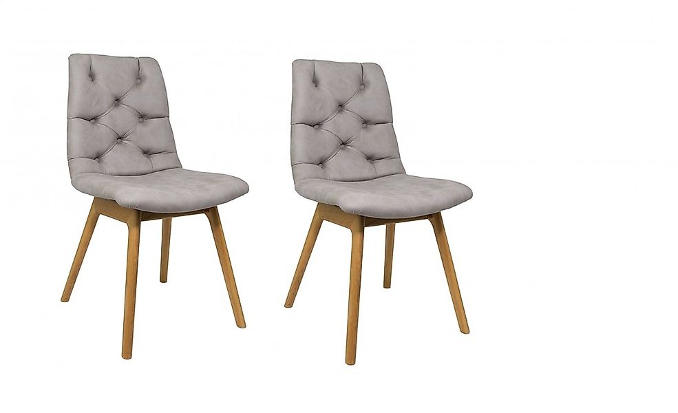 andas 4-Fußstuhl "Ramon", (Set), 2 St., Microfaser, mit Massivholzbeinen, v günstig online kaufen