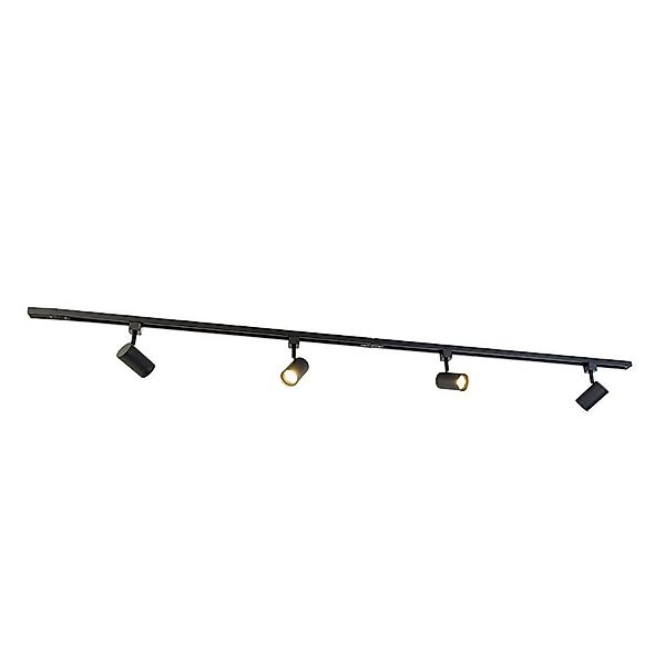 Qazqa Schienensystem-Sets Iconic jeana, 194 cm, (1-tlg), GU10, Schwarz, Mod günstig online kaufen