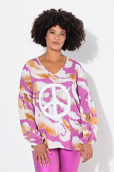Angel of Style Druckbluse Tunika A-Linie Batik-Muster Peace-Zeichen günstig online kaufen