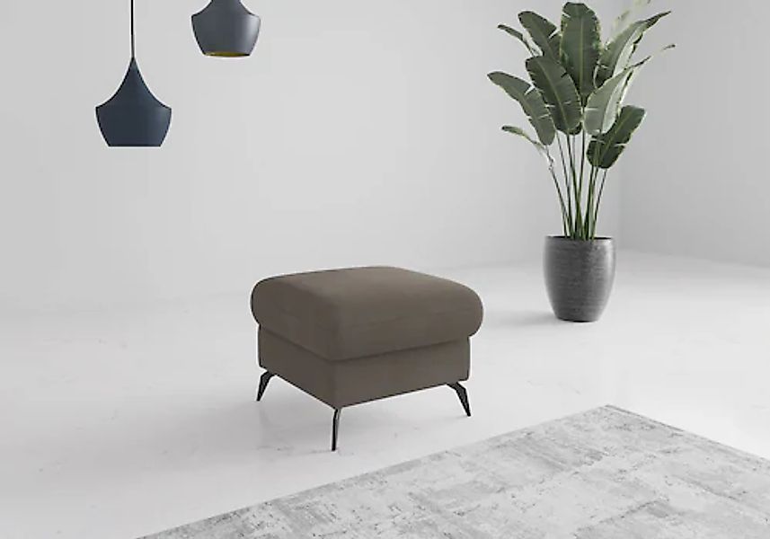 Home affaire Polsterhocker "Rochelle", (1 St.), moderne 15 cm Metallfüße günstig online kaufen