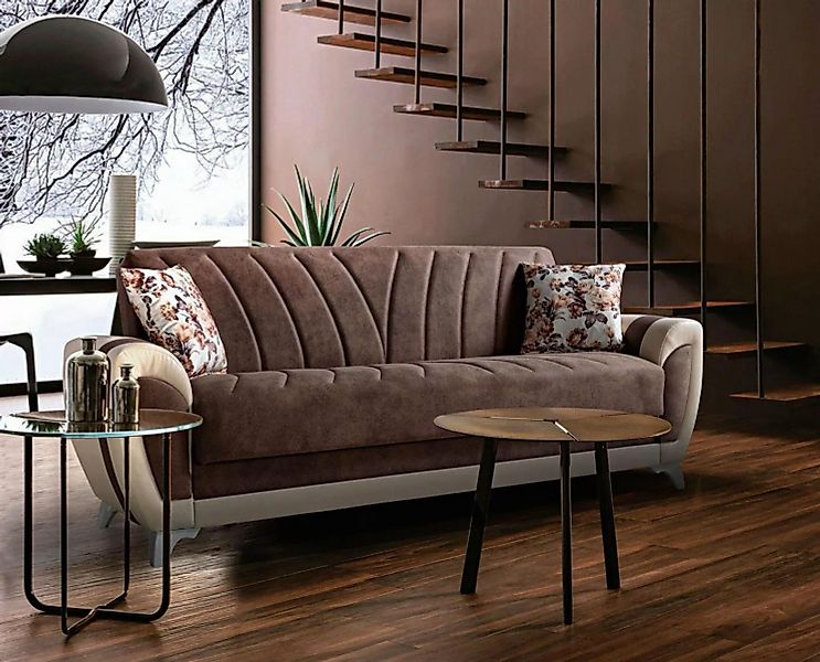 JVmoebel Sofa Luxuriöses Wohnzimmer Sofa 3 Sitzer Relax Sofa Modern 225cm L günstig online kaufen