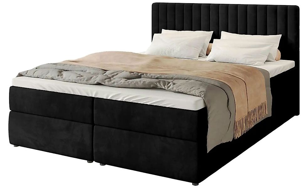 Boxbett mit Bettkasten und Topper Drayton ¦ schwarz ¦ Maße (cm): B: 160 H: günstig online kaufen