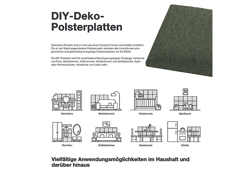 Stegu Wandpolster Puffin Largo 60 x 15 und 30 x 15 cm Wandpaneel Gepolstert günstig online kaufen