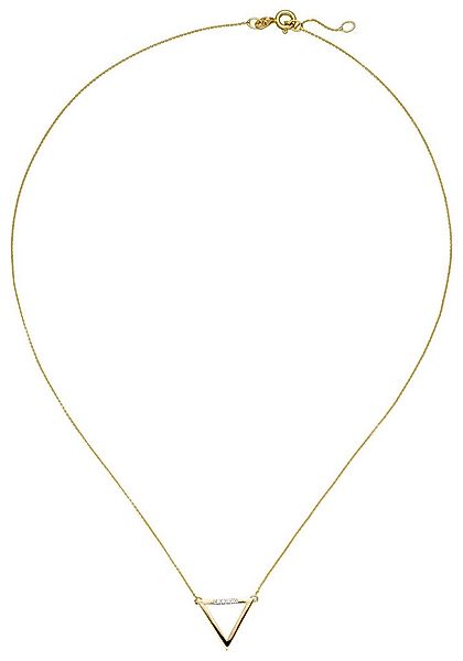JOBO Kette mit Anhänger Dreieck, 585 Gold mit 4 Diamanten günstig online kaufen