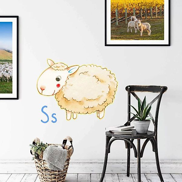Wall-Art Wandtattoo "Schaf Tierwelt Buchstabe S", (1 St.) günstig online kaufen