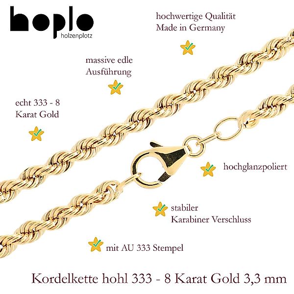 HOPLO Goldkette Goldkette Kordelkette Armkette Breite günstig online kaufen