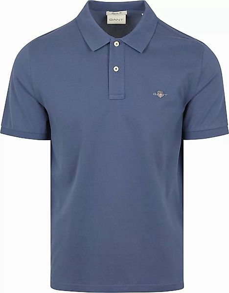 Gant Shield Piqué Poloshirt Dusty Navy - Größe 3XL günstig online kaufen