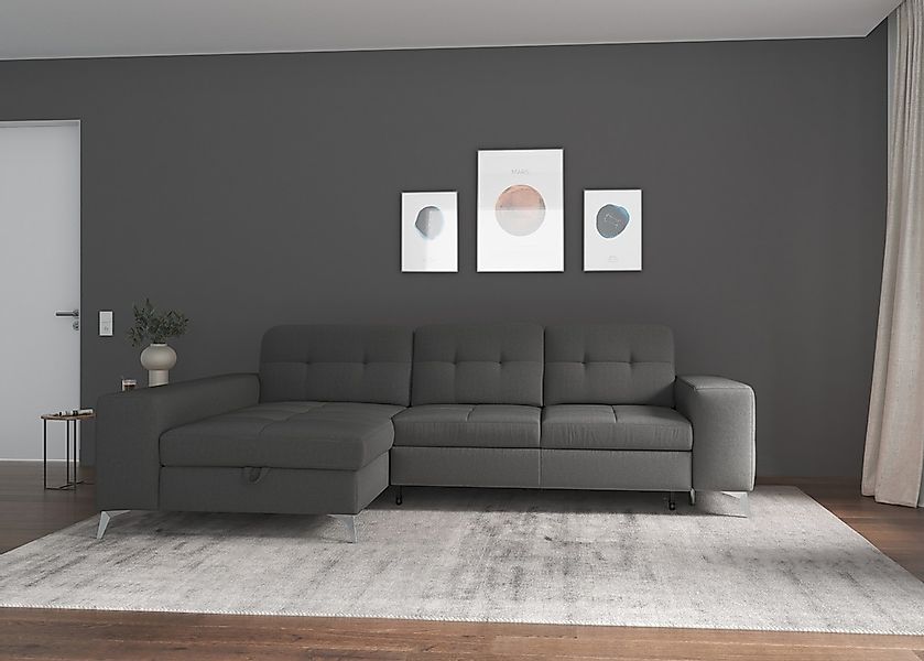 sit&more Ecksofa "Baviene L-Form" inklusive Sitztiefenverstellung und Feder günstig online kaufen