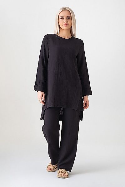 WENOR Hosenanzug Tunika Set aus Musselin 100 % Baumwolle Modest Fashion (Zw günstig online kaufen