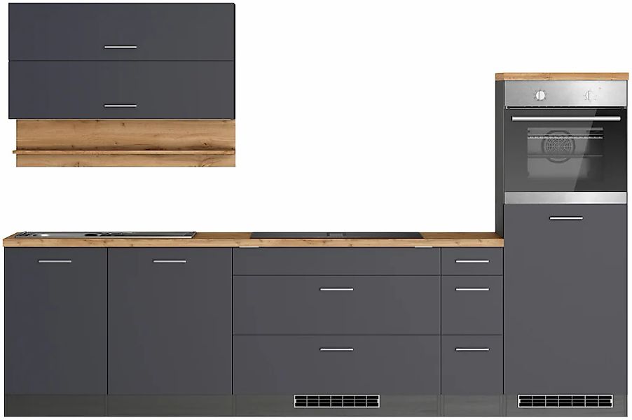 KOCHSTATION Küchenzeile "KS-Milan, optional mit Muldenlüfter" Breite 300 cm günstig online kaufen