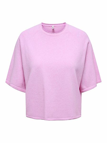 ONLY Rundhalspullover "ONLLOYAL 2/4 O-NECK KNT NOOS" mit Halbarm günstig online kaufen