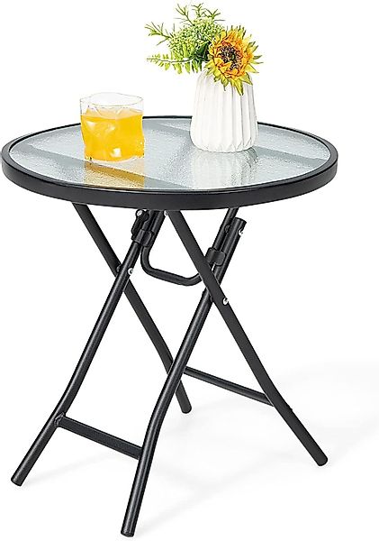 KOMFOTTEU Beistelltisch Bistrotisch, mit Metallrahmen, 46 günstig online kaufen