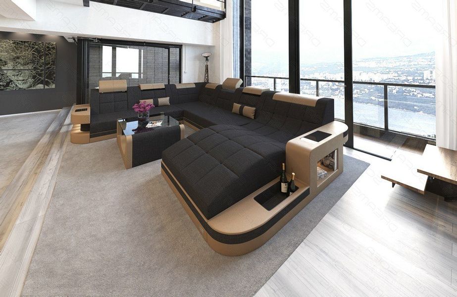 Sofa Dreams Wohnlandschaft Wave XXL Strukturstoff, günstig online kaufen