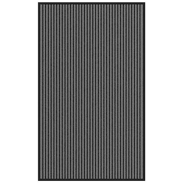 vidaXL Fußmatte Streifen Schwarz und Grau 90x150 cm 4105596 günstig online kaufen