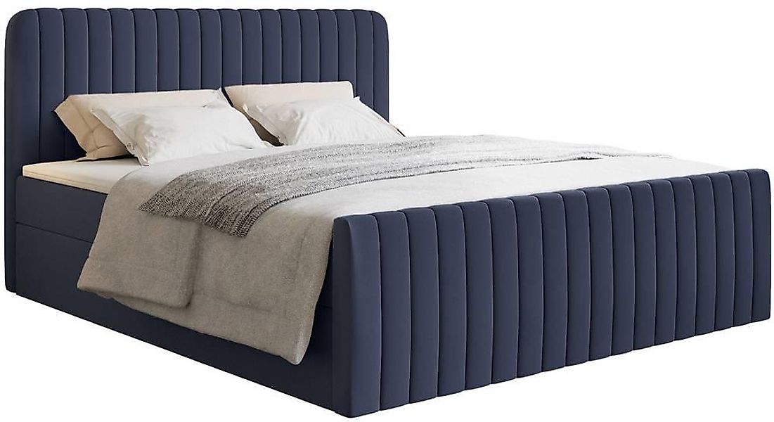 NADUVI Collection | Boxspringbett Adrien Chenille mit Stauraum 140x200 günstig online kaufen