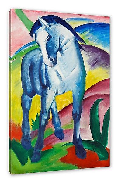 Pixxprint Leinwandbild Franz Marc - Blaues Pferd, Franz Marc - Blaues Pferd günstig online kaufen