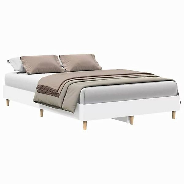 vidaXL Bett Bettgestell ohne Matratze Weiß 140x190 cm Holzwerkstoff günstig online kaufen