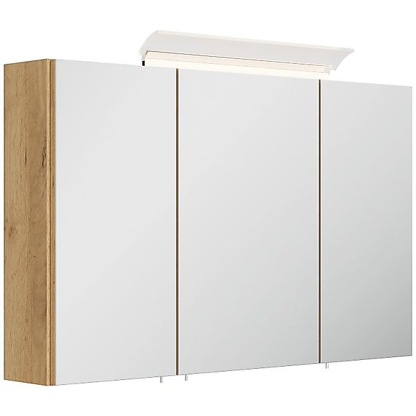 Posseik Spiegelschrank Badezimmer Spiegelschrank 3-türig/ LED-Acrylglaslamp günstig online kaufen
