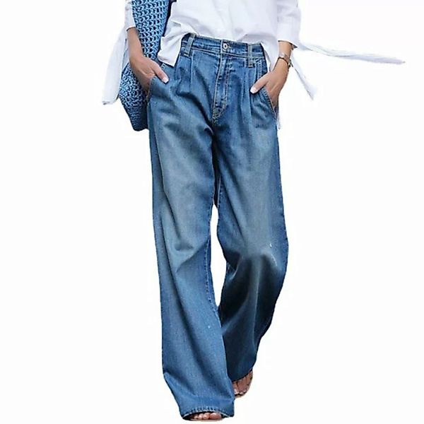 FIDDY Loungepants Lässige Jeans Hose mit weitem Bein für Herbst und Winter günstig online kaufen