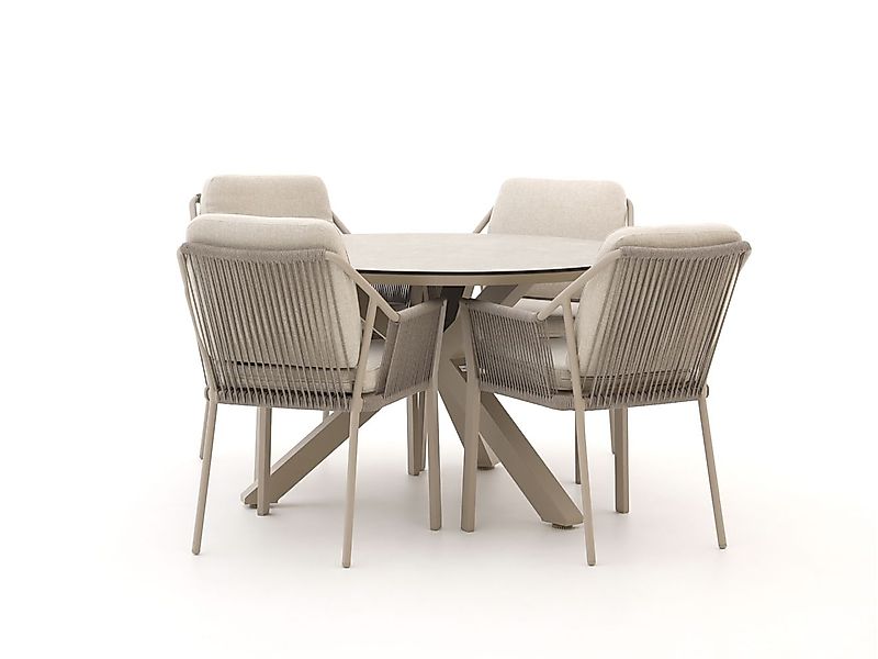 Tierra Outdoor Liv/Orbital ø 120 cm Gartenmöbel-Set 5-teilig günstig online kaufen