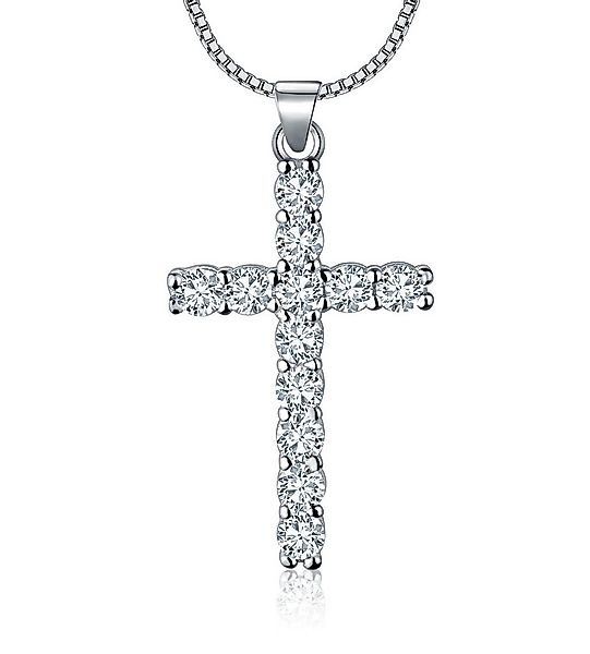 NAHLE Kette mit Anhänger Kreuz Silberkette Kreuz Kette (inklusive Schmuckbo günstig online kaufen