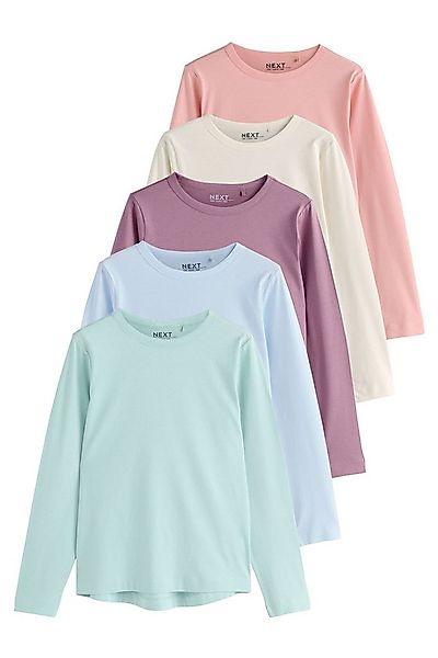 Next Langarmshirt 5er-Pack Langarmshirts mit Rundhalsausschnitt (5-tlg) günstig online kaufen
