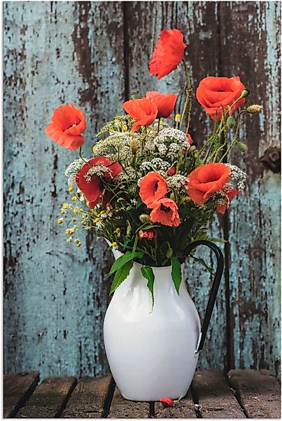 Artland Wandbild "Krug mit Mohnblumen", Blumen, (1 St.) günstig online kaufen