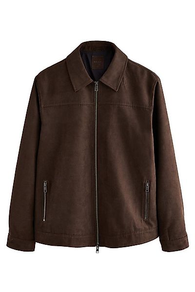 Next Hemdjacke Hemdjacke mit Reißverschluss aus Velourskunstleder (1-St) günstig online kaufen