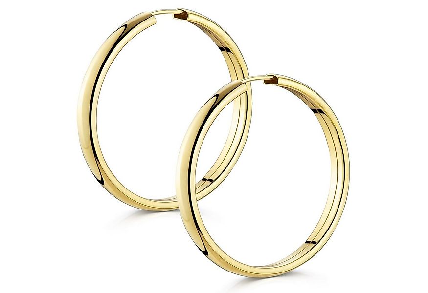 Materia Paar Creolen Damen Gold breit Ø40mm SO-356, Sterlingsilber, vergold günstig online kaufen