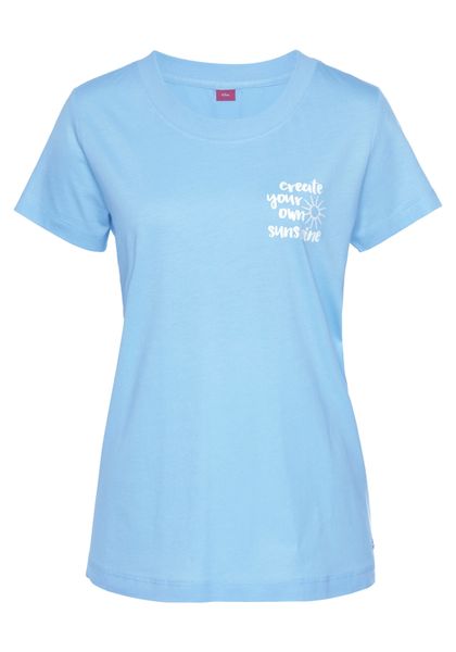 s.Oliver Pyjamaoberteil mit niedlichem Frontdruck günstig online kaufen