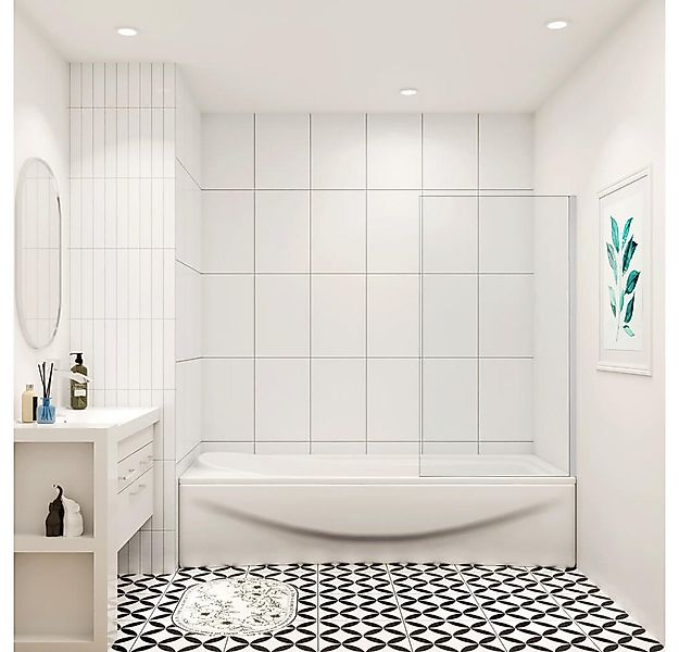 duschspa Badewannenaufsatz 140cm 6mm Duschwand Duschtrennwand NANO Glas Dus günstig online kaufen