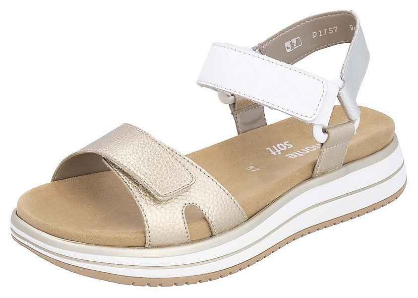 Remonte Elisabeth Hurley-Collection Riemchensandale, Keilabsatz, Klettschuh günstig online kaufen