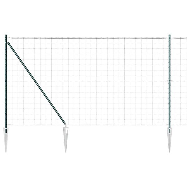 vidaXL Zaun mit Pfosten Grün 1,5 x 10 m Stahl 3350574 günstig online kaufen
