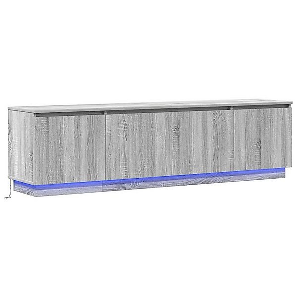 vidaXL TV-Schrank TV Schrank mit LED Grau Sonoma 180x38x49 cm Holzwerkstoff günstig online kaufen