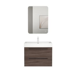 doporro Badezimmer-Set Badmöbel-Set Quadratto Waschbeckenunterschrank Wasch günstig online kaufen