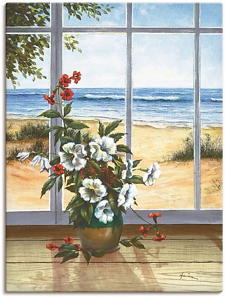 Artland Wandbild "Meerblick", Fensterblick, (1 St.), als Leinwandbild, Post günstig online kaufen