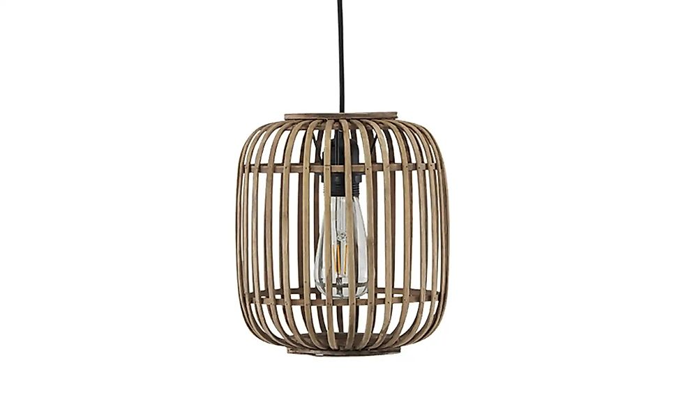 Pendelleuchte  1-flammig  Holzlamellen  Woven ¦ holzfarben Ø: 22 Lampen & L günstig online kaufen