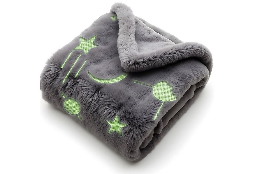 Wohndecke Im Dunkeln leuchtende Sternen-Wohndecke – Weiche Mikrofaser für K günstig online kaufen